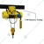 4G 1 Ton CD1 3 phase Electric Wire Rope Hoist With Electric Trolley, 9 meter & 9 mm Wire Rope for Industrial Use
