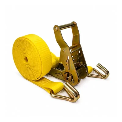 Trion Products 1 Inch x 10 Feet 1500kg J Hook Heavy Duty Cargo Lashing Ratchet Strap Belt(Pack-2)