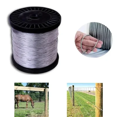 Agriansh 1.5 mm Thick Clutch Type Fence Wire for Zatka Machine(Size-1000m)