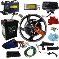 2000W 17 Inch Electric Motorcycle Conversion Kit with 60V 30Ah Battery & Smart Charger for Petrol Bike to EV Conversion.