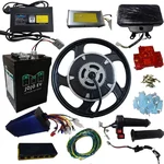 2000W 17 Inch Electric Motorcycle Conversion Kit with 60V 30Ah Battery & Smart Charger for Petrol Bike to EV Conversion.