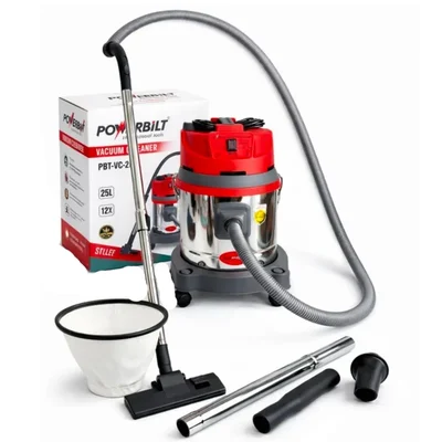Powerbilt 25L, 2000W Wet & Dry Vacuum Cleaner With All Required Accessories (PBT-VC-25)