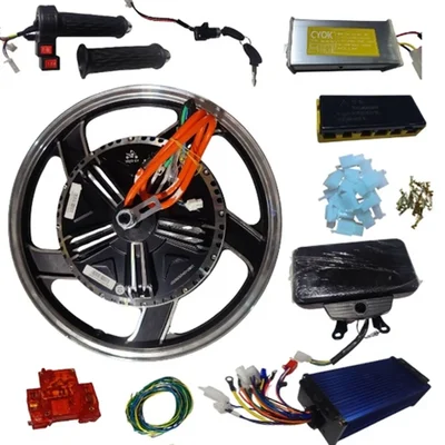 2000W High Torque Electric Bike Conversion Kit 60V/72V, 17 Inch Hub Motor, Drum Brake Type, Suitable for 100-150CC Bikes