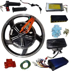 2000W High Torque Electric Bike Conversion Kit 60V/72V, 17 Inch Hub Motor, Drum Brake Type, Suitable for 100-150CC Bikes