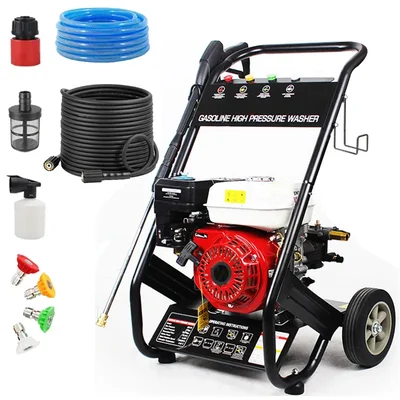 XLNT 7.5 HP Trolley Type 200 Bar High-Pressure Washer for Pressure Washing with all Required Accessories (XTGHPW244)
