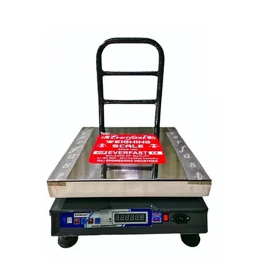 Everfast 200kg Battery Powered Industrial Platform Scale for Agriculture Use with Heavy Duty Mild Steel Backrest REP-200