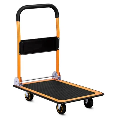 Premium Quality 200 Kg Load Capacity Foldable Platform Trolley With Metal Platform & Steel Handle (75 x 50 x 86 cm)