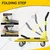 EverBest® 200Kg Heavy Duty Folding Metal Portable & Compact Hand Platform Trolley -with 360 Rotating Wheels 