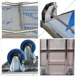 BIGAPPLE 200kg Capacity Heavy Weight Stainless Steel Foldable Platform Trolley ( 73L x 48W x 12H Cm) 