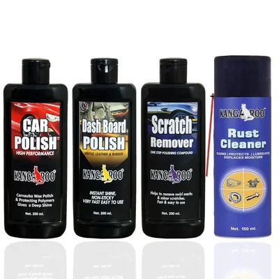 Kangaroo 200ml Car Care Kit Polish Dashboard Scratch Rust Spray Rust Spray With Car Care Kit (KT-RR-150-CDS-200)