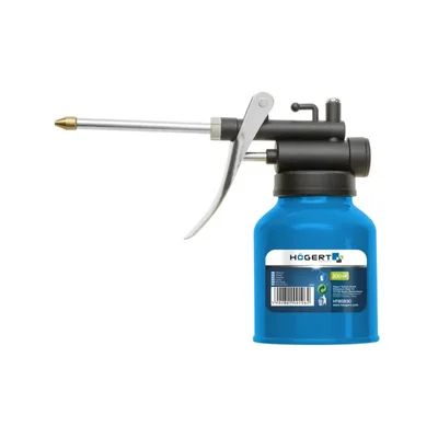 Högert 200ml Steel Body Precision Dispensing Heavy Duty Metal Pressure Oil Can HT8G930