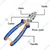 Wadfow 200mm (8") 3-Mode Function High Leverage Combination Pliers (WPL1718)