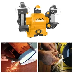 Ingco 200 mm Bench Grinder, 520 W & 2950 RPM (BGL85201)