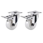 Premium Quality 8 inch Plate Type Caster Wheel With Brake, 630 kg Load Capacity