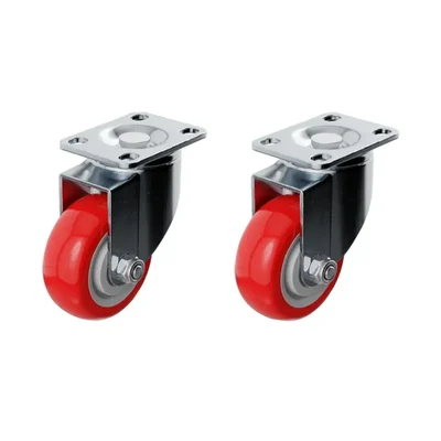 Premium Quality 8 inch Plate Type Movable Caster Wheel, 150 kg Load Capacity Per Wheel(Pack-2 pcs)