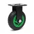 Heavy Duty 8 inch / 200 mm Fixed Type Double Ball Bearing Solid Rubber Green Caster Wheel