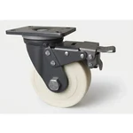 Premium Quality 8 inch (200 mm) 1500 kg Load Capacity Swivel with Brake Type Double Ball Beraring Nylon Caster Wheel