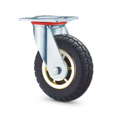 Heavy Duty 8 inch Swivel Type Double Ball Bearing Foam Rubber Caster Wheel
