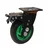 Heavy Duty 8 inch / 200 mm Swivel With Brake Type Double Ball Bearing Solid Rubber Green Caster Wheel