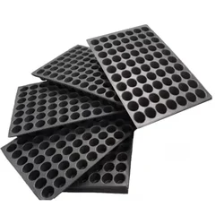 Siddhi 70 Cavities (Round Shape- Big Size) Reusable Plastic Seedling Tray for Nursery and Gardening (Pack of 200 pieces)