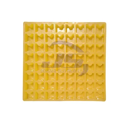 JS Designer 64 Cavity (U) 20, 25 mm Rubber Cover Block Mould 33 x 33 x 3 Cm