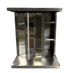  Commercial SS Table Top Double Burner Gas Shawarma Machine with 20 Kg Meat Holding Capacity