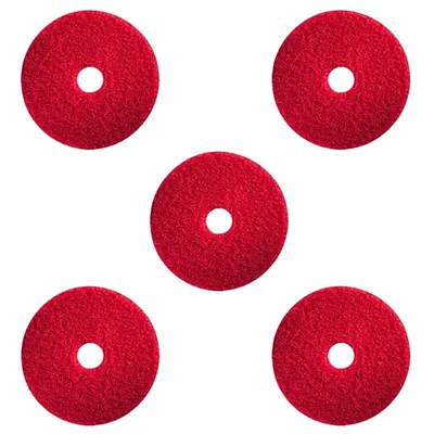 Makage 20 Inch Red Floor Pad for Floor Cleaning Machines (Pack of 5)
