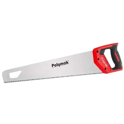 Polymak 20 Inch SK5 Steel Blade Handsaw for Wood & PVC Cutting with Ergonomic Grip Handle, HT-P-HS-20