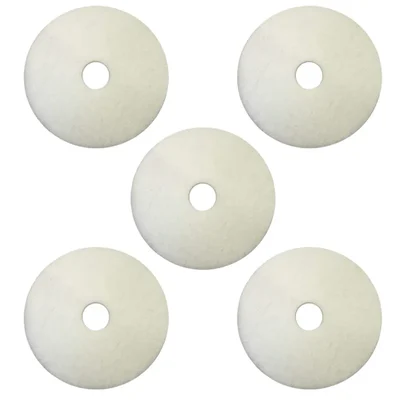 Makage 20 Inch White Buffer Finishing Pad for Polishing & Buffing (Pack of 5)