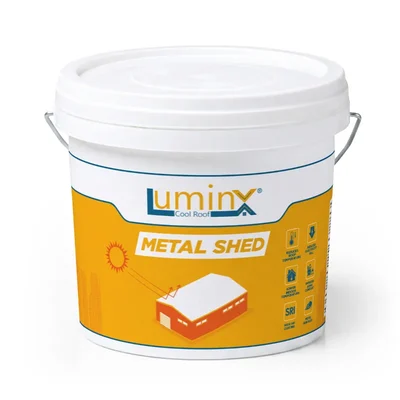 LuminX White 20KG High-Coverage Weatherproof Anti-Rust Protective Paint for Metal Shed and RCC Surfaces LXMS20
