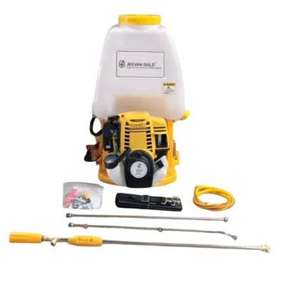 Jeevan Shakti 4-stroke 20 liter Power Sprayer with GX35 Engine, Original Brass Pump and Leather Belt