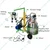 Single Bucket 20 Liter Trolley Type Cow Milking Machine With 0.75 HP Motor