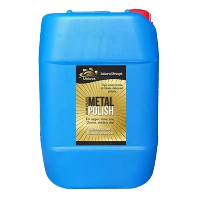 Uniwax 20L Metal Polish and Cleaner for Chrome, Copper, Brass, Zinc, Stainless Steel to Remove Stain, Scales, Oil