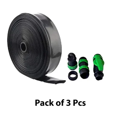 Heavy Duty 20mm Agricultural Rain Pipe 350 micron, 100m Length With Accessories(Pack-3 Pcs)