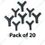 High Quality 20 mm Black Y joinner for Drip Irrigation (Pack of 20)