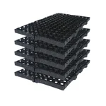 Singhal Garden Drain Cell Polypropylene and 20mm Drainage Mat for Terrace/Kitchen Garden (Black, 500 x 250 x 20)