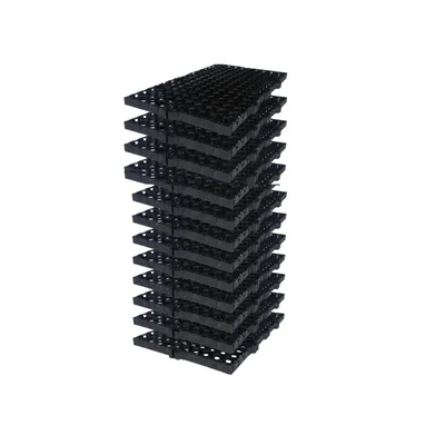 Singhal Garden Drain Cell Polypropylene and 20mm Drainage Mat for Terrace/Kitchen Garden (Black, 500 x 250 x 20)(Pack-12)