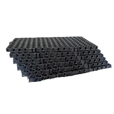 Singhal Garden Drain Cell Polypropylene and 20mm Drainage Mat for Terrace/Kitchen Garden (Black, 500 x 250 x 20)(Pack-6)
