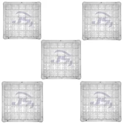 JS Designer ‎25 x 25 x 3 cm 20 mm Plastic Cover Block Mould, 25 Cavity (Pack Of 5)