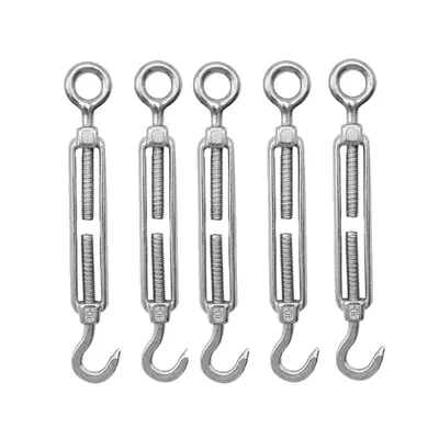 LIFT IT  5 Pcs 20 mm Eye to hook Commercial Mild Steel Galvanized Turnbuckle 