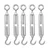 LIFIT Pack of 5 Commercial Grade 20mm Eye-to-Hook Turnbuckles – Galvanized Mild Steel