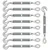 LIFIT Pack of 9 Commercial Grade 20mm Eye-to-Hook Turnbuckles – Galvanized Mild Steel