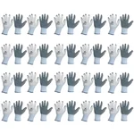 Minsales 20 Pair Safety Gloves - Multipurpose, Cut Resistance, Nitrile Coating, Full Fingered for Industrial Use