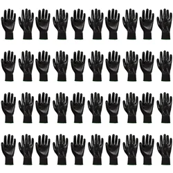 Minsales 20 Pair Safety Gloves - Water Resistant, Polycotton, Full Fingered for Industrial Use