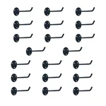 Premium Quality 20 pcs Wall Mount Display Hook For Display and Hanging, (Black Powder Coated)