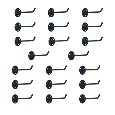 Premium Quality 20 pcs Wall Mount Display Hook For Display and Hanging, (Black Powder Coated)(Size-4 inch)