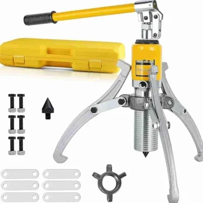 Nutronics 20-Ton 3-Inch Max Stroke 3-in-1 Adjustable Jaw Hydraulic Gear Bearing Wheel Puller with Case