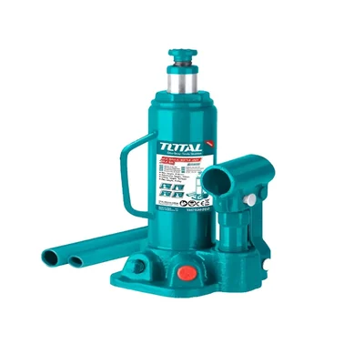 Total 20 Ton Hydraulic Bottle Jack, 452 mm Maximum Lifting Height For Hatchback Cars, SUV, Mini Truck (THT109202)