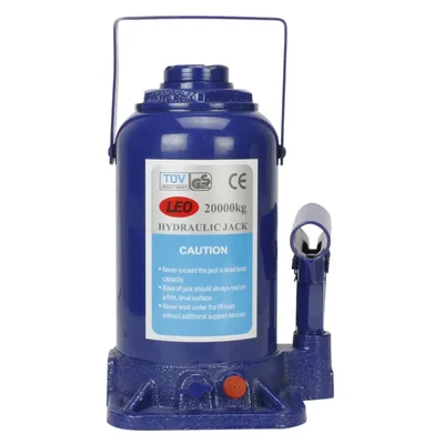 Leo 20 Ton Capacity Hydraulic Bottle Jack for Hatchback Cars - 430 mm Max. Lifting Height