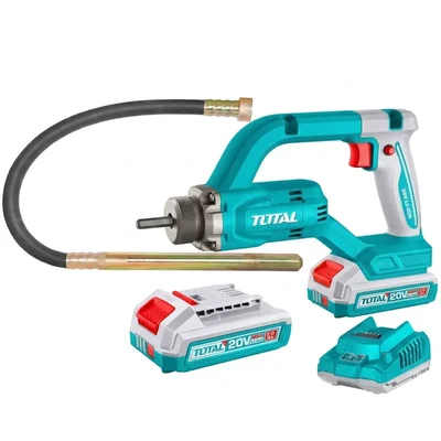 Total 20V 35x1200mm Poker 190Hz 2500 RPM Cordless Concrete Vibrator Kit TCVLI2025021